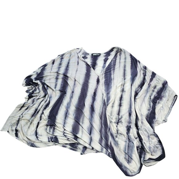 Audrey 3+1 Women's Tie Dye Boho Oversized Top Dress worn and a cross front O/S - Picture 1 of 8